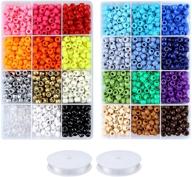 🌈 rainbow opaque beads jewelry making kit - 9mm greentime pony beads for friendship bracelet, necklace crafts. small loose spacer beads set in 24 vibrant colors - ideal back to school gift! logo