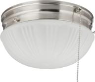 🔦 westinghouse lighting 6721000 flush-mount ceiling fixture, pull chain, brushed nickel, frosted fluted glass logo