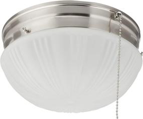 img 3 attached to 🔦 Westinghouse Lighting 6721000 Flush-Mount Ceiling Fixture, Pull Chain, Brushed Nickel, Frosted Fluted Glass