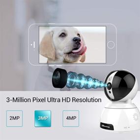 img 3 attached to Камера безопасности с супер 3MP FHD - WiFi-камера в помещении - беспроводная IP-камера с искусственным интеллектом для обнаружения - ночное видение - двустороннее аудио - 360° поворот/наклон/увеличение - купольная видеокамера для мониторинга дома на ПК/IOS/Android.