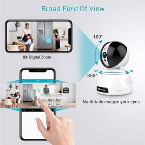 img 1 attached to Камера безопасности с супер 3MP FHD - WiFi-камера в помещении - беспроводная IP-камера с искусственным интеллектом для обнаружения - ночное видение - двустороннее аудио - 360° поворот/наклон/увеличение - купольная видеокамера для мониторинга дома на ПК/IOS/Android.