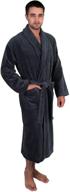 ultimate comfort: towelselections cotton bathrobe x large charcoal, ideal for men's clothing logo