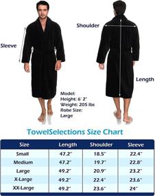 img 1 attached to Ultimate Comfort: TowelSelections Cotton Bathrobe X Large Charcoal, Ideal for Men's Clothing