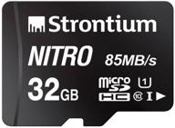 strontium nitro 32gb micro sdhc memory card with adapter - high speed, 85mb/s uhs-i u1 class 10 for smartphones, tablets, drones, action cams (srn32gtfu1qa) logo
