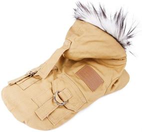 img 3 attached to Soly Teche Windproof Padded Down Hoodie Snowsuit for Small Dogs - Winter Dog Coat, Ideal for Cat Puppy Chihuahua Yorkie - Kept Warm with Stylish Winter Dog Clothes