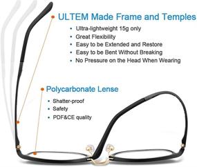 img 2 attached to 👓 Tamwy Blue Light Blocking Glasses: Ultimate Eyestrain Relief for Women & Men - Stylish & Lightweight Computer Game & Reading Eyeglasses