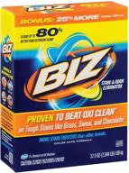 powerful biz stain & odor eliminator: boost your cleaning with 37.5 ounce size! logo
