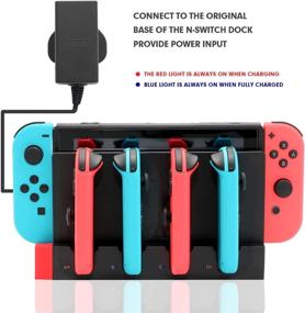 img 3 attached to 🔋 Joy-Con Charger Dock for Nintendo Switch, Charging Station for Switch Joy-Cons