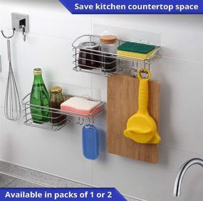 img 1 attached to 🚿 HOME SO 2-Pack Shower Caddy Basket - Large Rust-Proof Stainless Steel Bathroom Wall Organizer Shelf Rack for Shampoo, Soap, Razor, Bath Accessories - Easy Install No Drilling