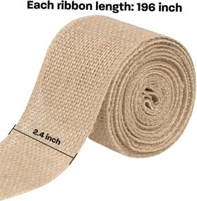 img 2 attached to 🎄 Korlon Burlap Ribbon: 3 Rolls of 2.4" x 16 Yards for DIY Christmas Crafts & Decorations