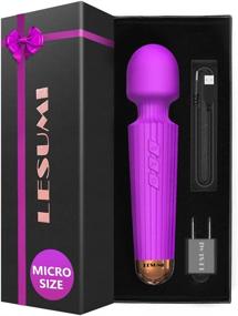 img 4 attached to 🎒 LESUMI Mini Travel Bag & Manual Included - Purple Micro Personal Wand Massager with Memory - Premium, 20 Patterns & 8 Speeds for Back, Neck, Muscle Relief, Soreness, and Recovery