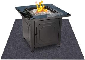 img 2 attached to 🔥 Fire Pit Mat - Stove Fireproof Mat, Resistant to Heat and Embers - Protective Ember and Grill Mat - Absorbent Material - Safeguard Your Deck, Patio, Yard, or Camping Area - Waterproof Backing - Easy to Clean (36"×36")