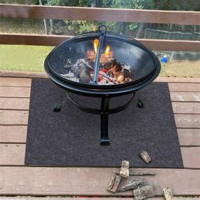 img 1 attached to 🔥 Fire Pit Mat - Stove Fireproof Mat, Resistant to Heat and Embers - Protective Ember and Grill Mat - Absorbent Material - Safeguard Your Deck, Patio, Yard, or Camping Area - Waterproof Backing - Easy to Clean (36"×36")