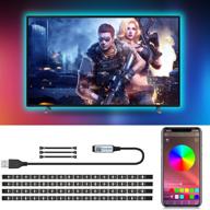 📺 tv led backlight with music sync - 6.56ft/2m rgb color changing usb led strip lights | app control for 40-55 inch smart tv, gaming computer, projection screen логотип