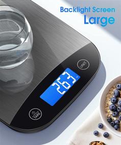 img 1 attached to 🥘 Nicewell Digital Kitchen Scale: Accurate 22lbs Weight Management Tool for Cooking, Baking, and Weight Loss with Sleek Design and Large LCD Screen