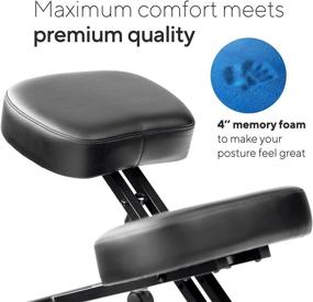 img 2 attached to 🪑 Luxton Home Ergonomic Kneeling Chair with Memory Foam Layer - Enhances Posture - Adjustable Stool for Home and Office - Plush Comfort Cushions