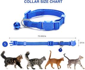 img 3 attached to 🐱 GAMUDA Breakaway Cat Collars - Ultra-Soft Nylon Collar for Cats – Pet Collars - Vibrant and Adjustable Kitten Safety Collars with Bell Set of 12 - Collar para Gato