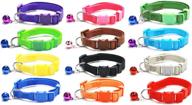 🐱 gamuda breakaway cat collars - ultra-soft nylon collar for cats – pet collars - vibrant and adjustable kitten safety collars with bell set of 12 - collar para gato logo