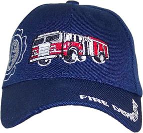 img 4 attached to Y&W Headgear Kids/Children's Fire Truck Embroidered Hat - Adjustable Hook and Loop (One Size) for SEO