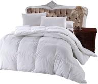 🛌 royal hotel 300 tc queen size goose down alternative comforter - overfilled, 100% cotton shell - 750fp - 70oz - white solid logo