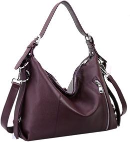 img 4 attached to 👜 Stylish Vintage Leather Shoulder Handbags Sorrel R: Women's Handbags, Wallets, and Satchels