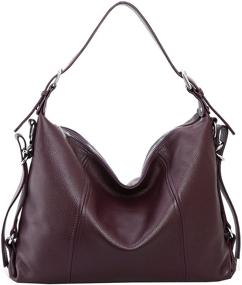 img 3 attached to 👜 Stylish Vintage Leather Shoulder Handbags Sorrel R: Women's Handbags, Wallets, and Satchels