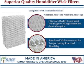 img 3 attached to 4-Pack Air Filter Factory Replacement - Kenmore 758.144150, 758.144151, 758.144170, 758.144171 Humidifier Wick Filters