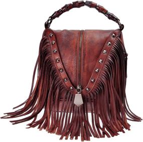 img 4 attached to ZLYC Womens Leather Featured Bohemian Women's Handbags & Wallets