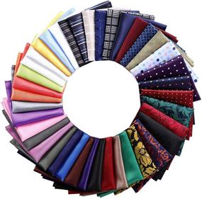 img 4 attached to 🧣 Essential Men's Accessories: Explore our Assorted Colors Pocket Squares Handkerchief Collection