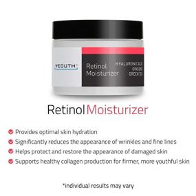 img 3 attached to YEOUTH Retinol Cream Moisturizer 2.5% for Face | Hyaluronic Acid, Ginseng, Green Tea - Boost Skin Renewal & Hydration (1oz)