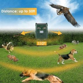 img 1 attached to Solar-Powered Ultrasonic Dog Chaser & Animal Deterrent with 🐶 Motion Sensor - Effective for Cats, Dogs, Foxes, Birds and More!