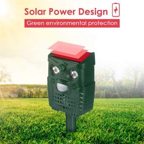 img 3 attached to Solar-Powered Ultrasonic Dog Chaser & Animal Deterrent with 🐶 Motion Sensor - Effective for Cats, Dogs, Foxes, Birds and More!