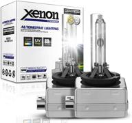 auxlight d1s hid xenon car headlight bulbs: 35w high low beam replacement lights - 6000k diamond white (2 pack, 12v vehicle) logo