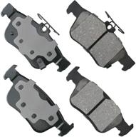 🔘 akebono brake pad set - enhanced initial effectiveness, no break-in period required, 1-year limited warranty (act1878), grey logo