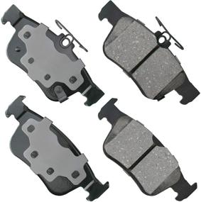 img 1 attached to 🔘 Akebono Brake Pad Set - Enhanced Initial Effectiveness, No Break-in Period Required, 1-Year Limited Warranty (ACT1878), Grey