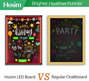 img 2 attached to 📝 Hosim 32x24 LED Message Writing Board - Erasable & Illuminated Neon Effect Sign with 8 Color Markers, 7 Flashing Modes - DIY Chalkboard for Restaurants, Kitchens, Weddings, Promotions (Model 6080)