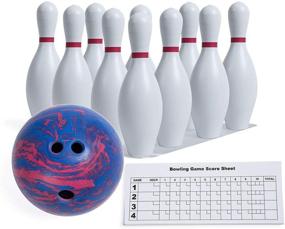 img 4 attached to 🎳 Optimized Model: BPSET - Champion Sports Bowling Set: Rubber Ball & Plastic Pins for Training & Kids Games