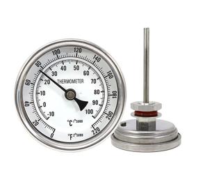 img 4 attached to 🌡️ Enhance Home Brewing with CONCORD 3" Stainless Steel Thermometer: Easy Mounting Assembly for Precise Temperature Control