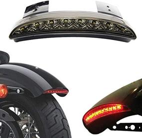 img 3 attached to 🏍️ ANKIA Мотоцикл Отрезанный Задний Крыло Edge LED Стоп-сигнал Маяк Тормозной Светильник для Harley Sportster XL883N 1200N XL1200V XL1200X - Куриленая Черная Издание: Увеличьте Безопасность с Фонарями Стоп/Дневного Света и Поворотными Сигналами
