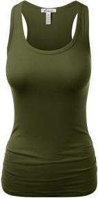 img 4 attached to HATOPANTS Womens Racerback Shirred Tankini Women's Clothing