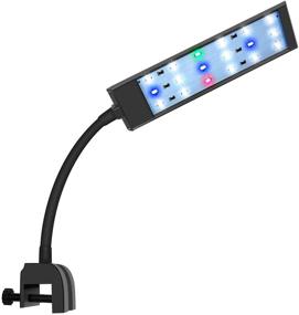 img 4 attached to 🐠 WOTERZI LED Aquarium Light Clip On, Perfect for 12-18 Inch Fish Tanks &amp; Aquariums, White, Blue, and Color LEDs, 7W