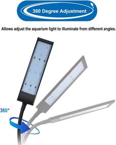 img 1 attached to 🐠 WOTERZI LED Aquarium Light Clip On, Perfect for 12-18 Inch Fish Tanks &amp; Aquariums, White, Blue, and Color LEDs, 7W