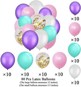 img 2 attached to 🦄 82pcs Unicorn Party Supplies Decorations: Backdrop, Banner, Balloon Set – Ideal for Unicorn Theme Birthday, Baby Shower, or Gold Party Favors