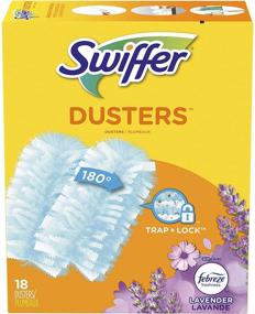 img 3 attached to Clean with Ease: Swiffer 180 Dusters with Febreze Lavender for Ceiling Fans and Multi Surfaces, 18 Count Refills.