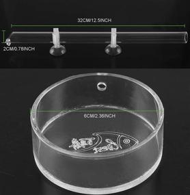 img 3 attached to 🦐 Fashionclubs Acrylic Shrimp Feeder Tube: Enhance Aquarium Feeding with Convenient Dish Bowls & Strong Suction Cups