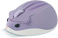 🐹 elec space wireless mouse – cute animal hamster shape, silent & portable – 1200dpi optics – usb receiver – 3 button cordless mouse for pc mac laptop (purple) logo