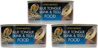 🦎 zoo med 3 cans of zoo menu blue tongue skin and tegu food (6oz each): nourish your reptiles with premium nutrition logo