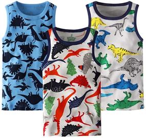 img 1 attached to AMMENGBEI Toddler Sleeveless Undershirts Dinosaur Boys' Clothing and Tops, Tees & Shirts