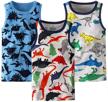 ammengbei toddler sleeveless undershirts dinosaur boys' clothing and tops, tees & shirts logo