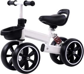 img 4 attached to 🚲 Kesida Kids Balance Bike for 2-6 Year Olds - Children's Walking Training Scooter Bicycle, No Pedal or Footrest (White)